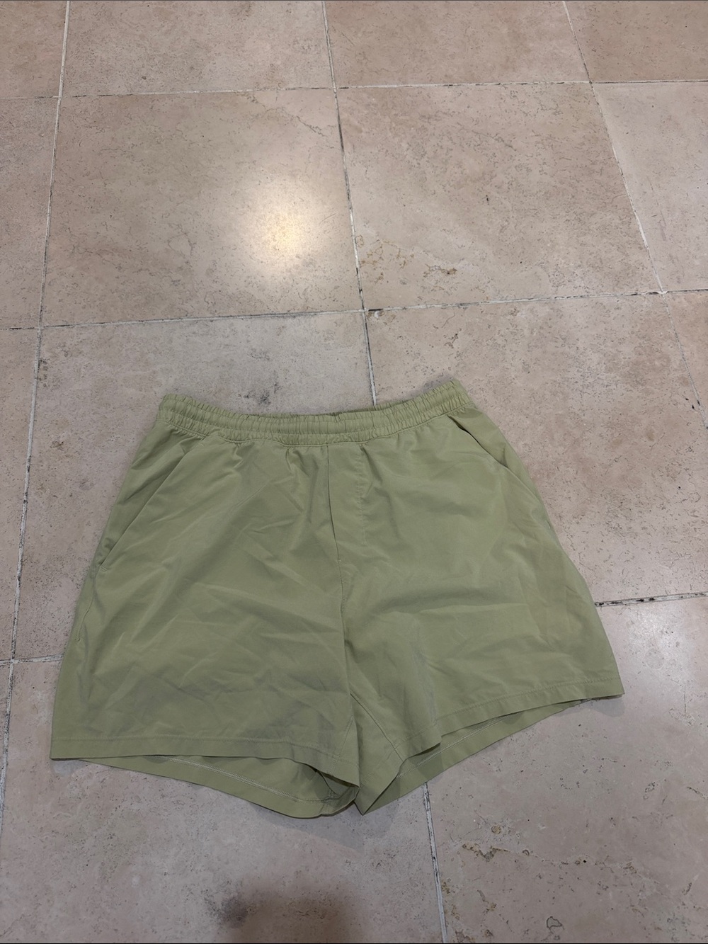 lululemon athletica Sage Green Lightweight Elastic-Waist Shorts